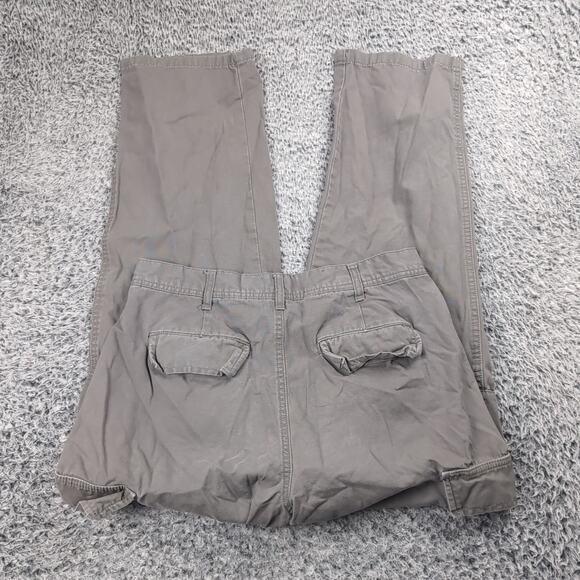 RSQ Pants Men 29x32 Gray Khaki Canvas Utility Cargo Workwear Chore Straight Leg - Picture 1 of 10
